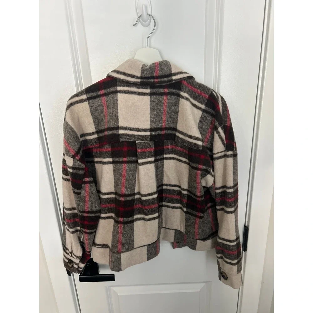 Lularoe‎ Berlin Flannel Front Pockets Jacket Size Small